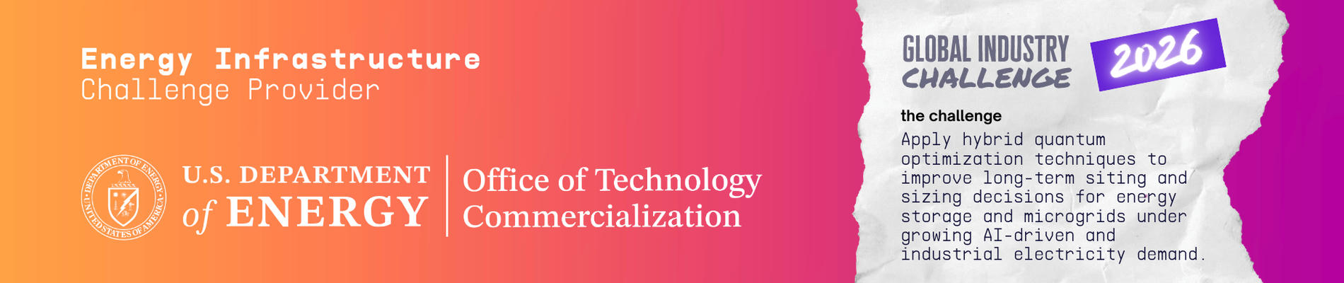 U.S. Department of Energy OTC: GIC 2026 background cover